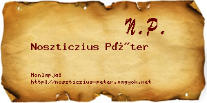 Noszticzius Péter névjegykártya